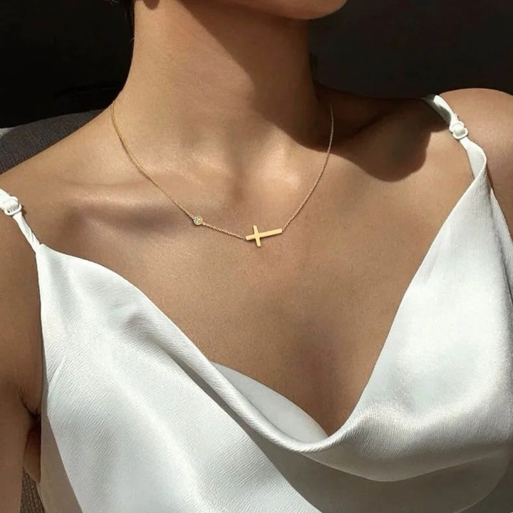 Faith Cross Crystal Necklace