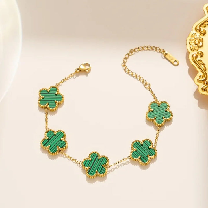 Five Leaf Multi Clover Bracelet