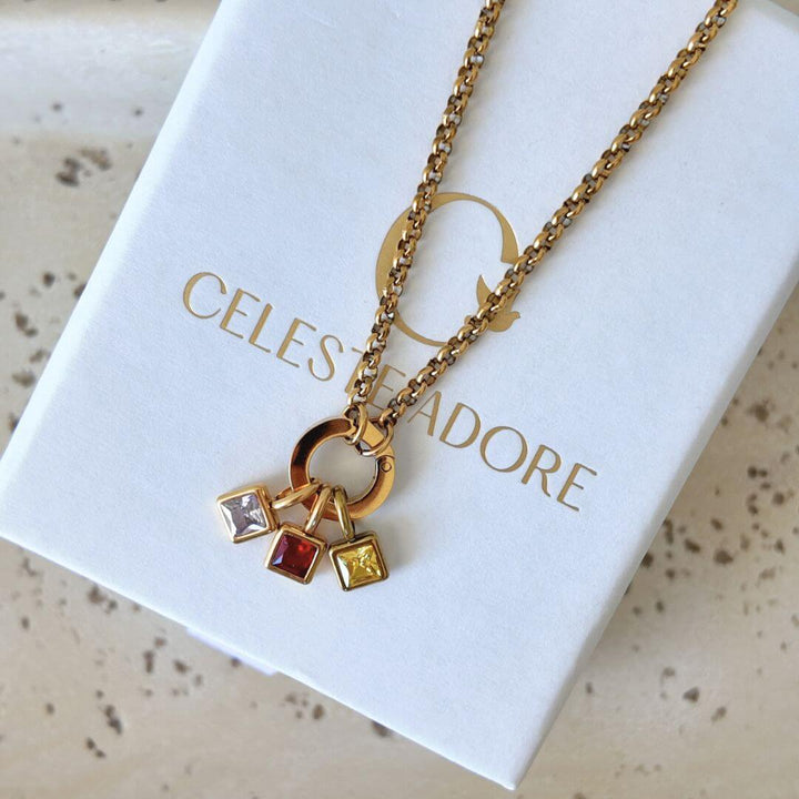 Personalised Aria Birthstone Necklace