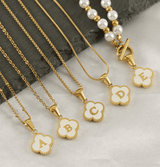 Personalized Clover Initial Pendant