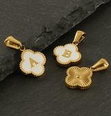 Personalized Clover Initial Pendant