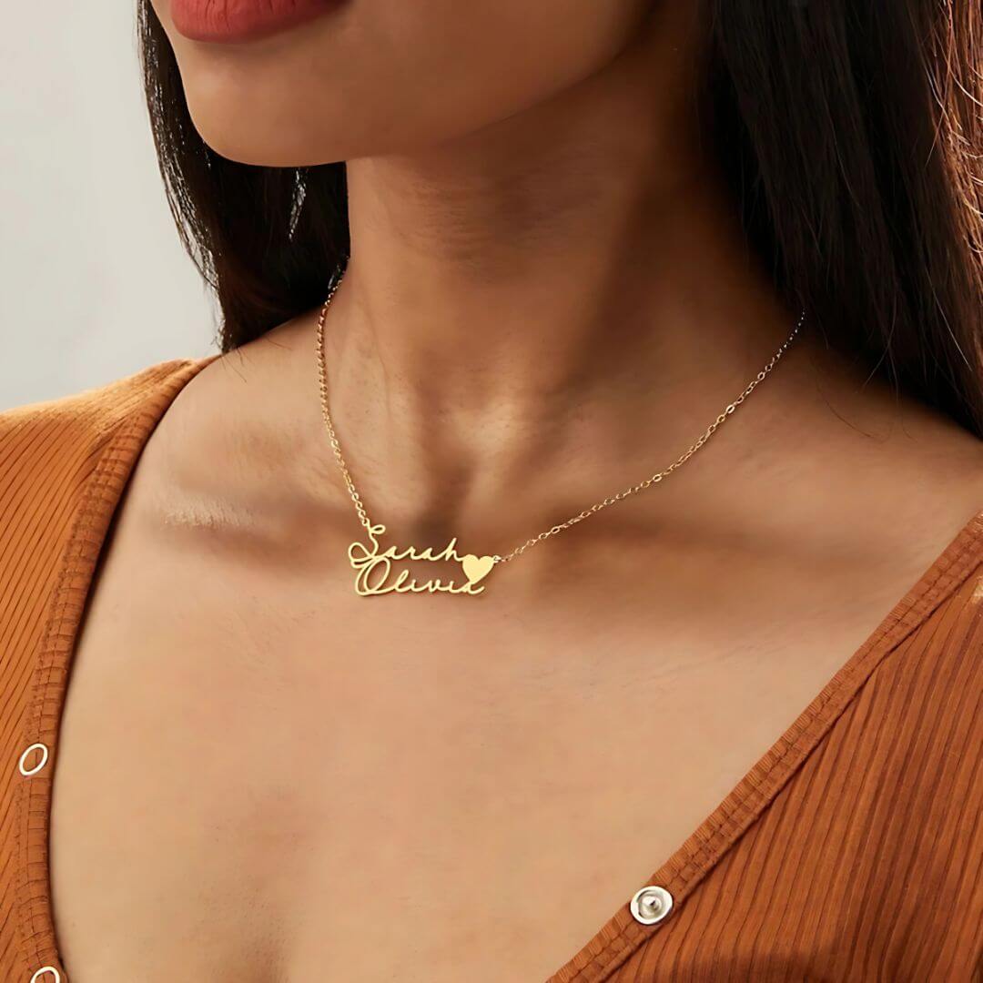 Personalized Emily Heart Name Necklace