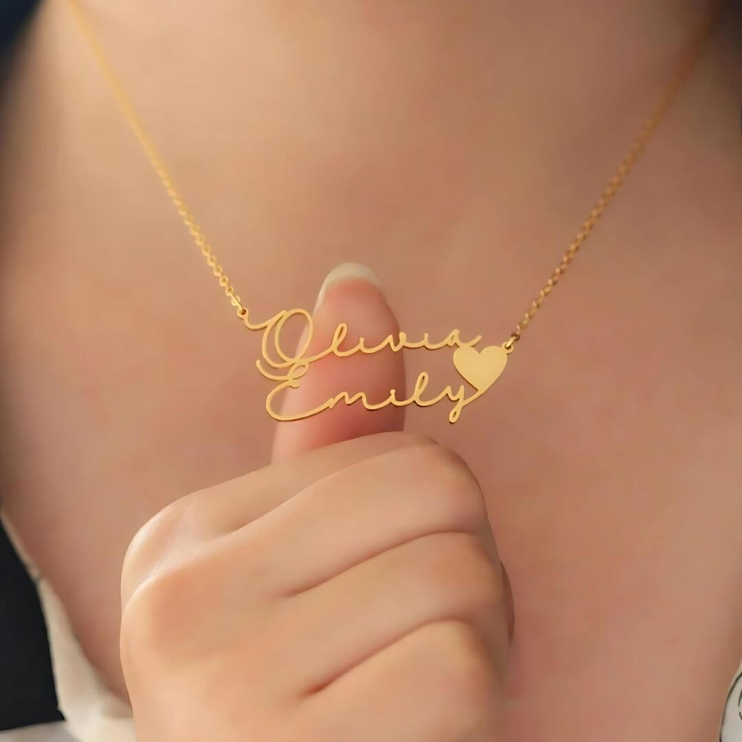 Personalized Emily Heart Name Necklace