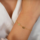 Personalized Heidi Heart Initial Bracelet