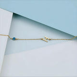 Personalized Soraya Birthstone Initial Bracelet