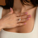 Personalized Eva Crystal Initial Necklace