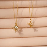 Personalized Eva Crystal Initial Necklace