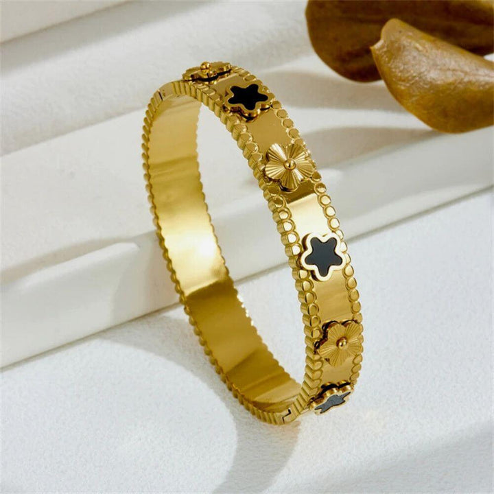Bella Five Clover Colour Solid Bangle