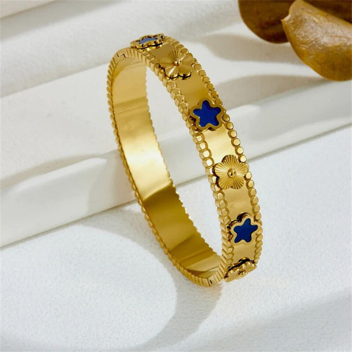 Bella Five Clover Colour Solid Bangle