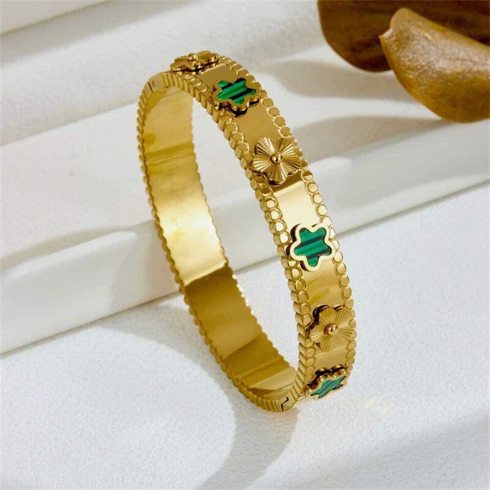 Bella Five Clover Colour Solid Bangle