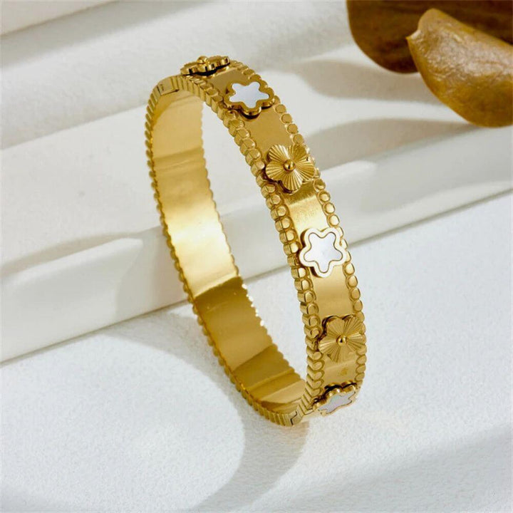 Bella Five Clover Colour Solid Bangle