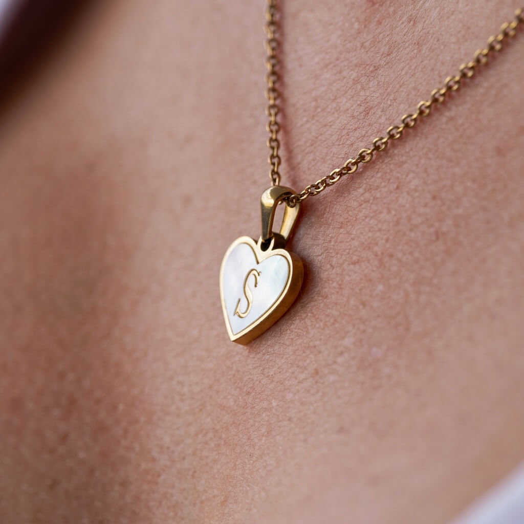 Personalized Alora Heart Initial Necklace