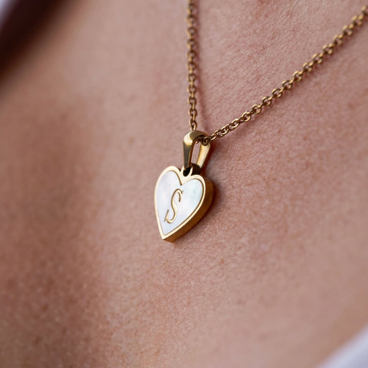 Personalized Alora Heart Initial Necklace
