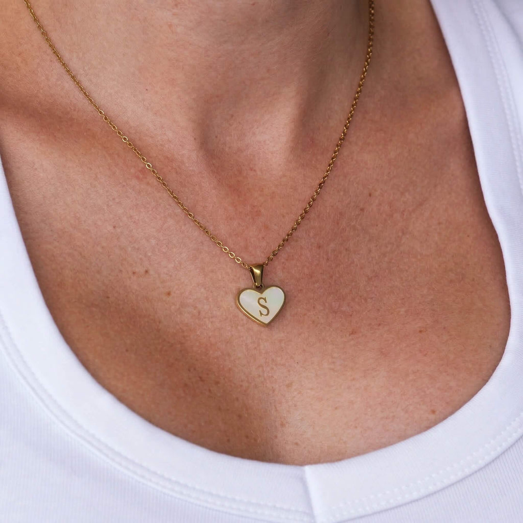 Personalized Alora Heart Initial Necklace