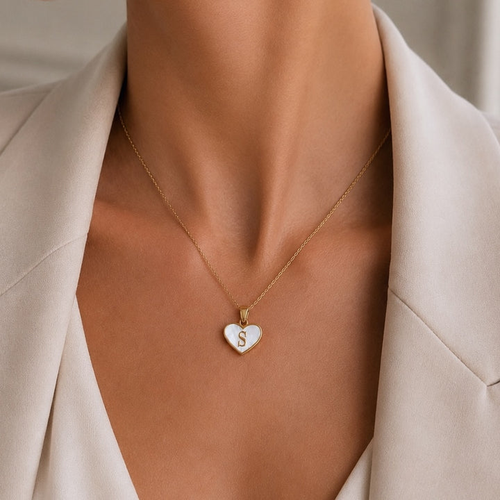 Personalized Alora Heart Initial Necklace