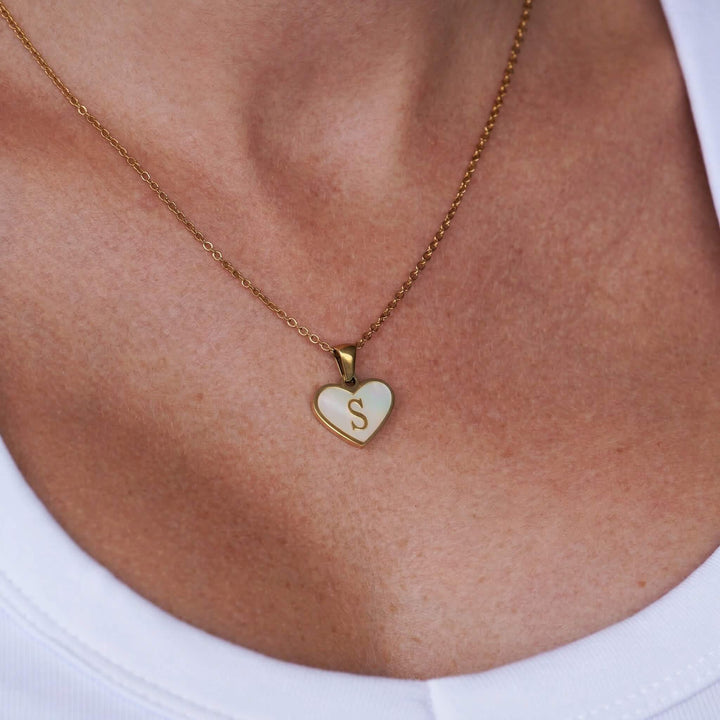 Personalized Alora Heart Initial Necklace