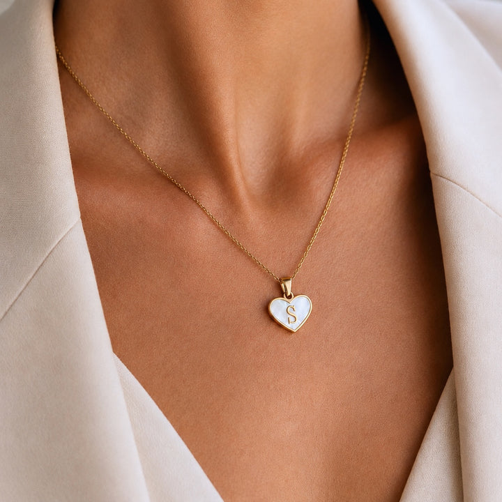 Personalized Alora Heart Initial Necklace