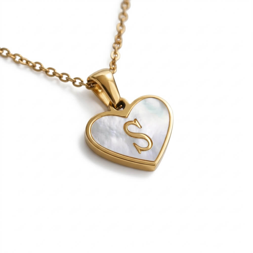 Personalized Alora Heart Initial Necklace