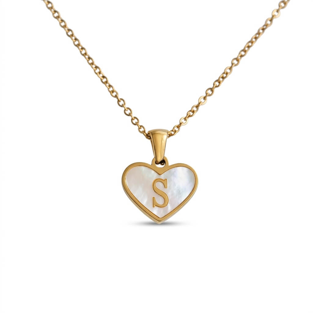 Personalized Alora Heart Initial Necklace