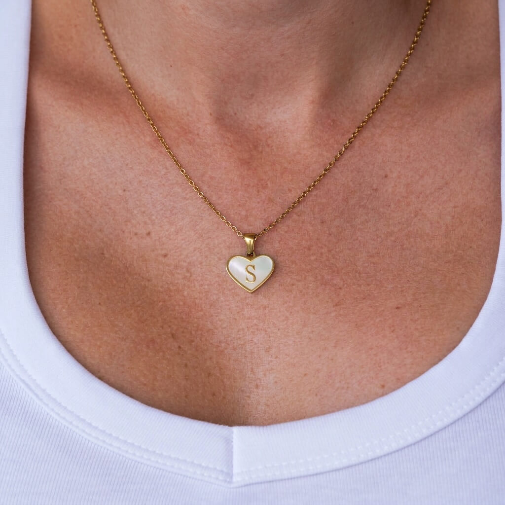 Personalized Alora Heart Initial Necklace