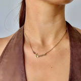 Personalized Geena Birthstone Name Necklace
