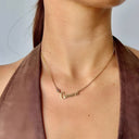 Personalized Geena Birthstone Name Necklace