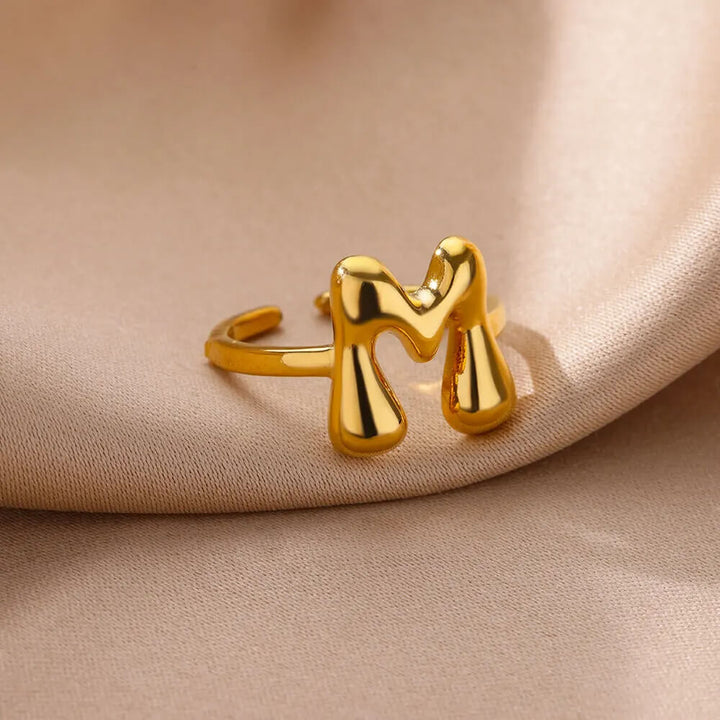 Personalized Kia Bubble Initial Ring