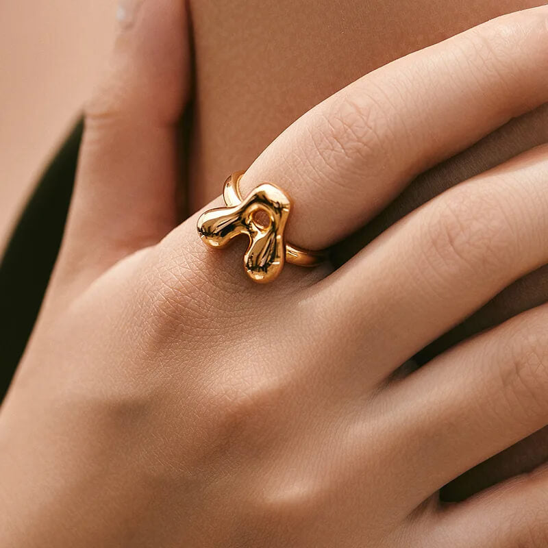 Personalized Kia Bubble Initial Ring