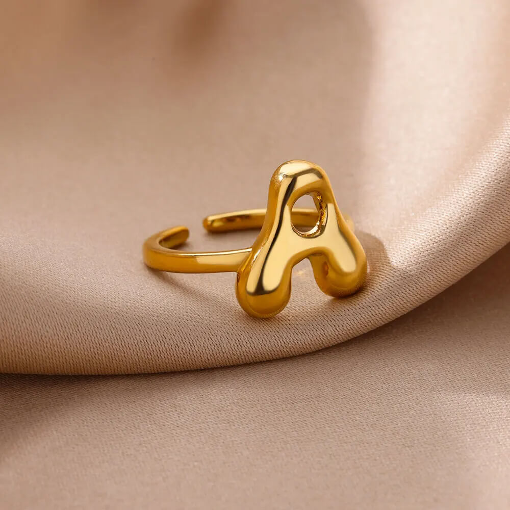 Personalized Kia Bubble Initial Ring