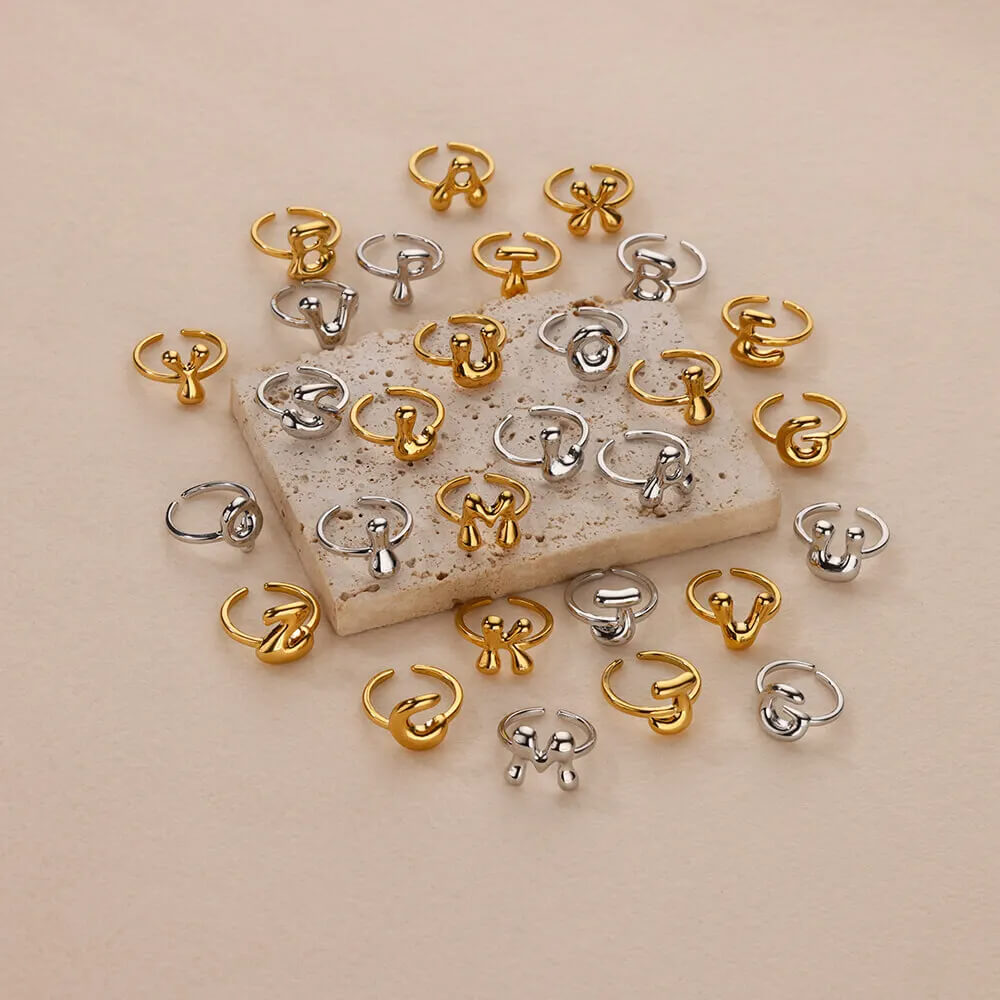 Personalized Kia Bubble Initial Ring