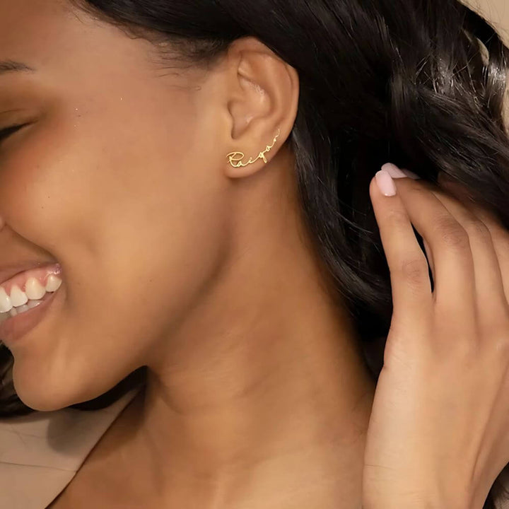 Personalized Raegan Name Earrings
