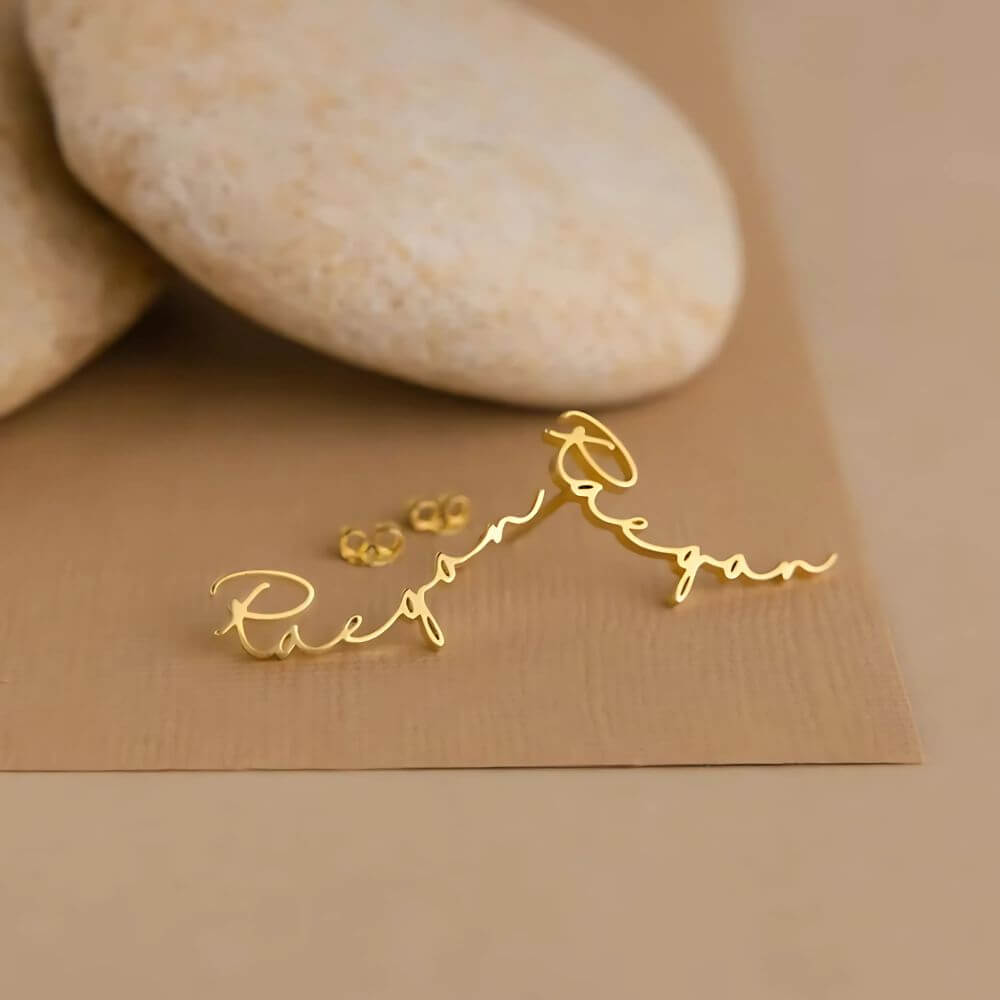 Personalized Raegan Name Earrings