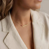 Personalized Summer Birthstone Name Necklace