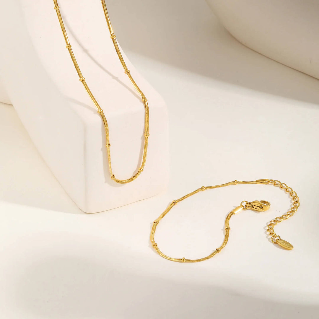 Serinna Snake Chain Bead Necklace