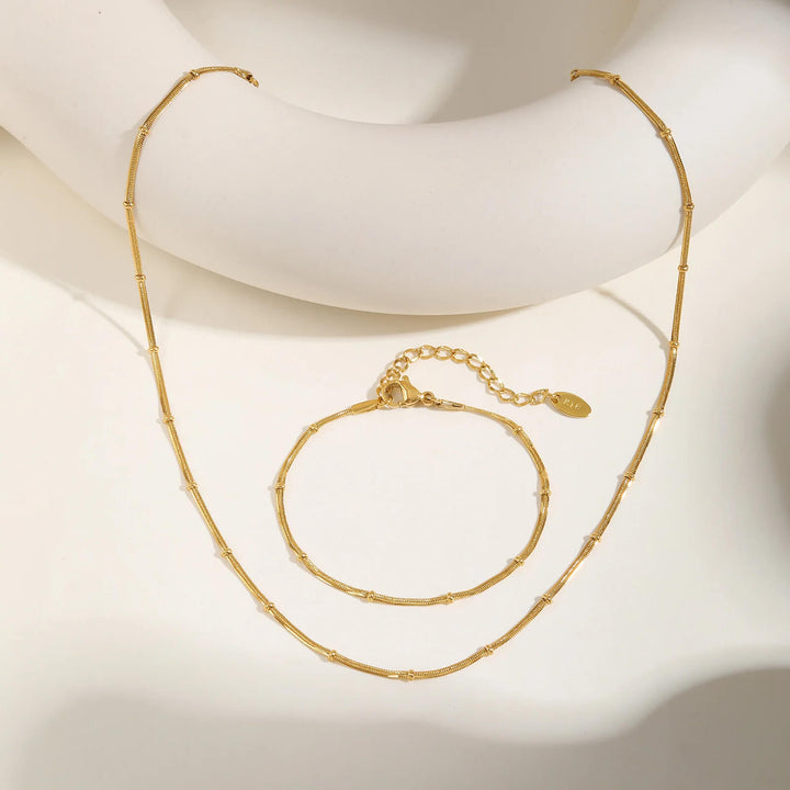 Serinna Snake Chain Bead Necklace