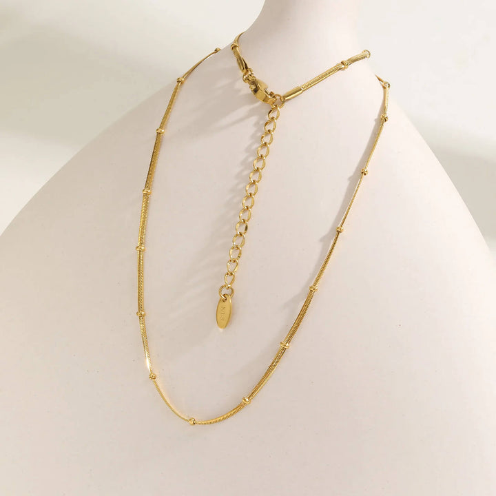 Serinna Snake Chain Bead Necklace