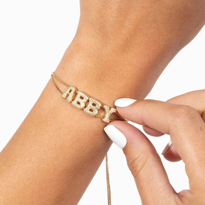 Personalized Bria Bubble Initial Bracelet