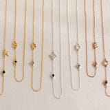 Personalized Soraya Birthstone Initial Necklace