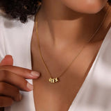 Personalized Zelina Bubble Name Necklace
