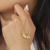 Personalized Zelina Bubble Name Necklace