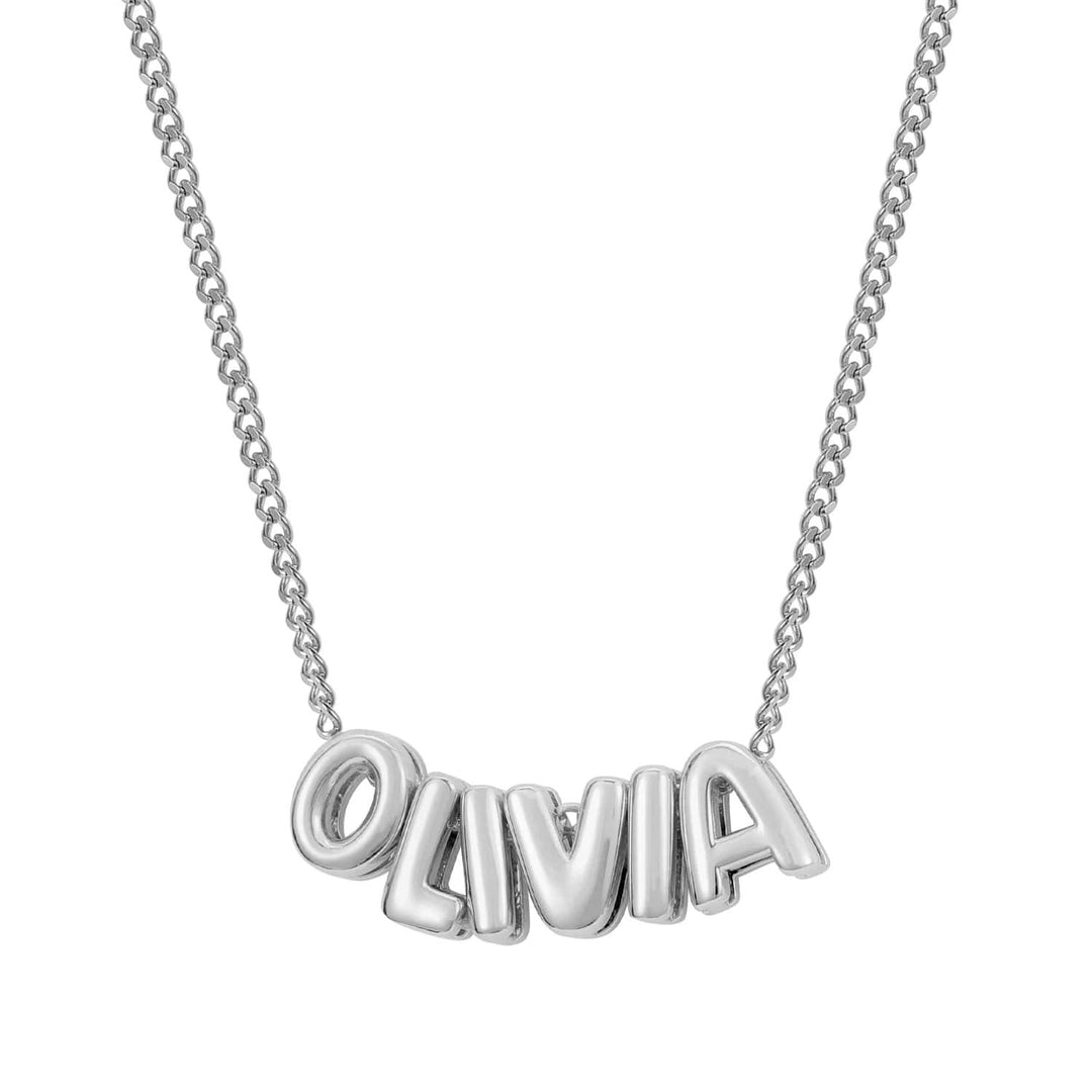 Personalized Zelina Bubble Name Necklace