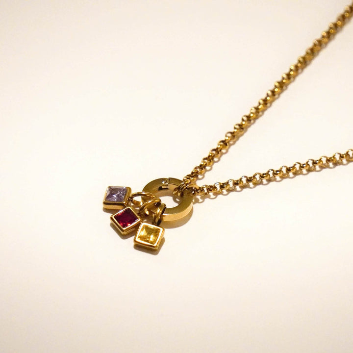 Personalized Aria Birthstone Necklace
