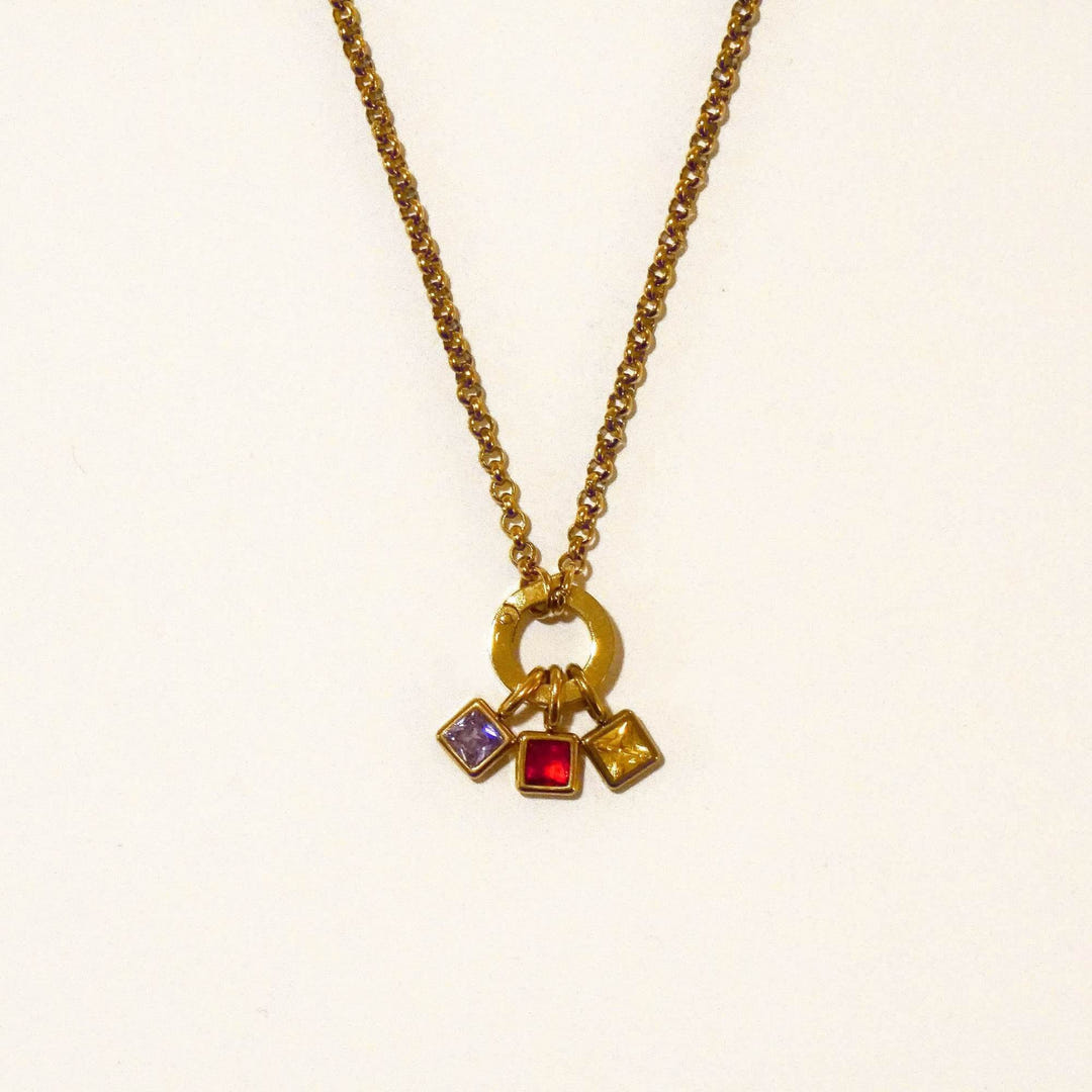 Personalized Aria Birthstone Necklace