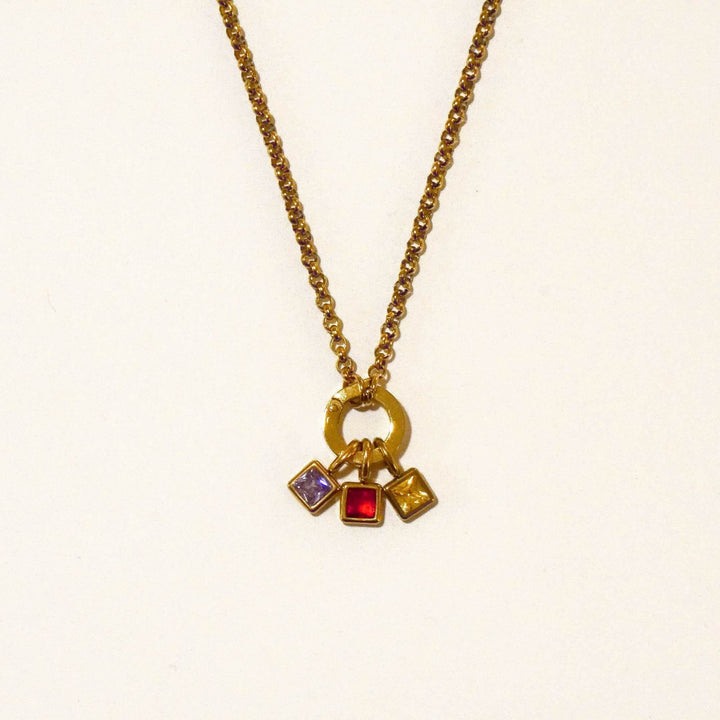 Personalized Aria Birthstone Necklace