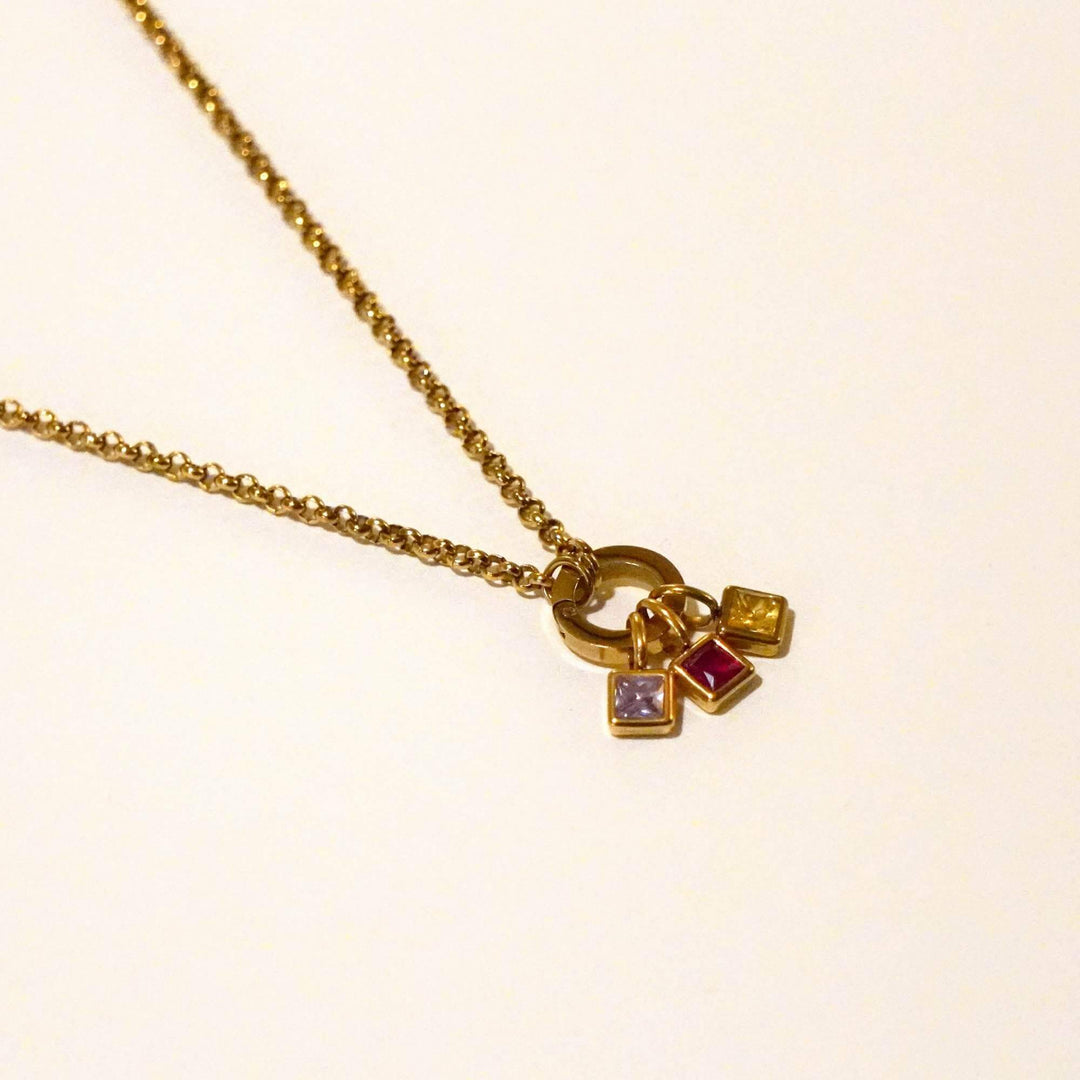 Personalized Aria Birthstone Necklace