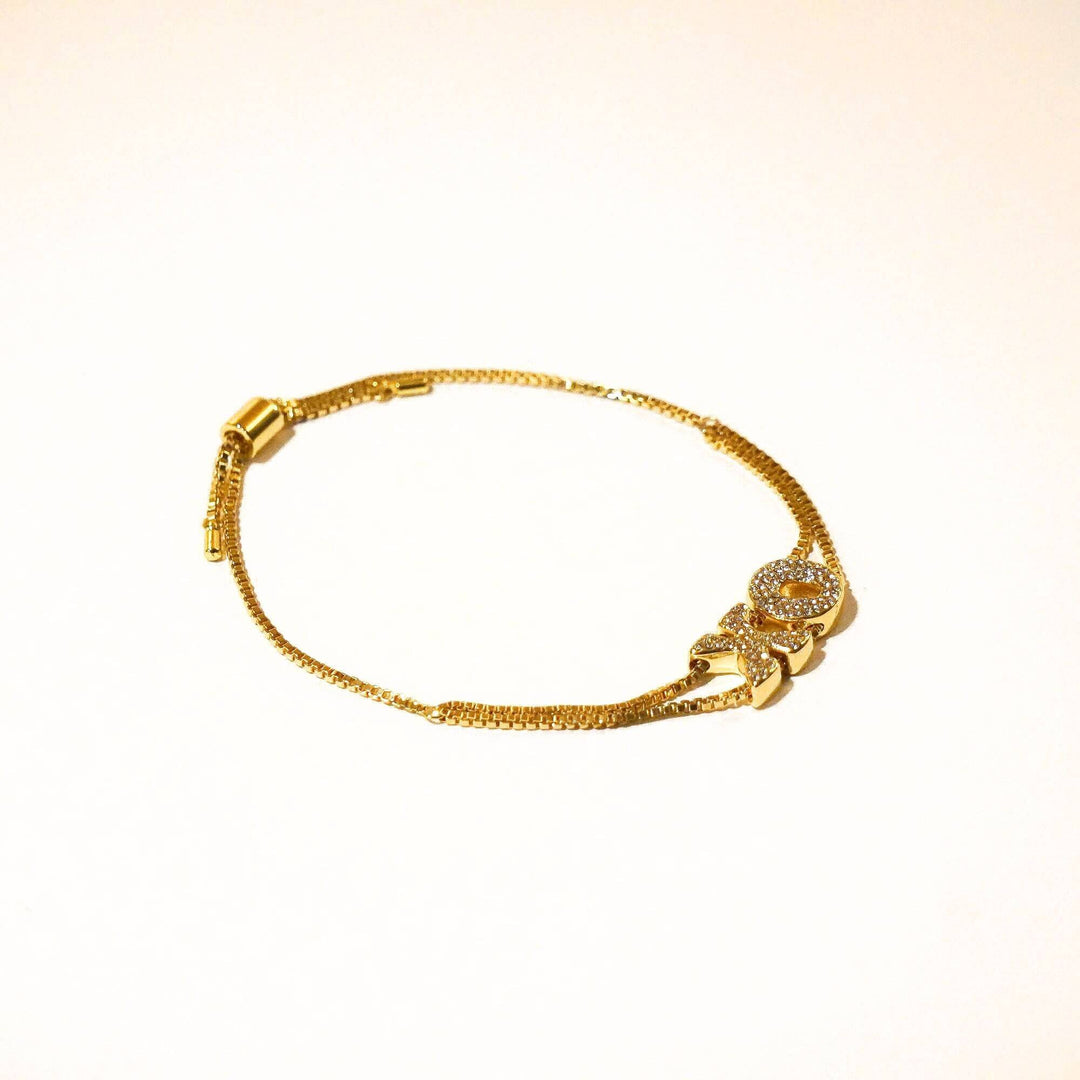 Personalized Bria Bubble Initial Bracelet