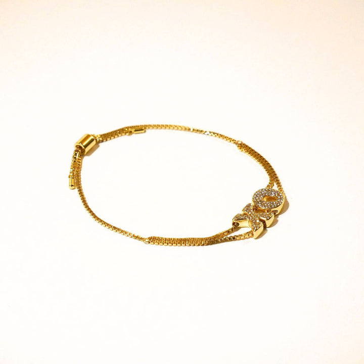 Personalized Bria Bubble Initial Bracelet