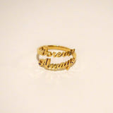 Personalized Jasmine Name Ring