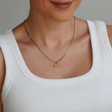 Personalized Kaia Birthstone Initial Necklace
