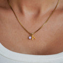 Personalized Kaia Birthstone Initial Necklace